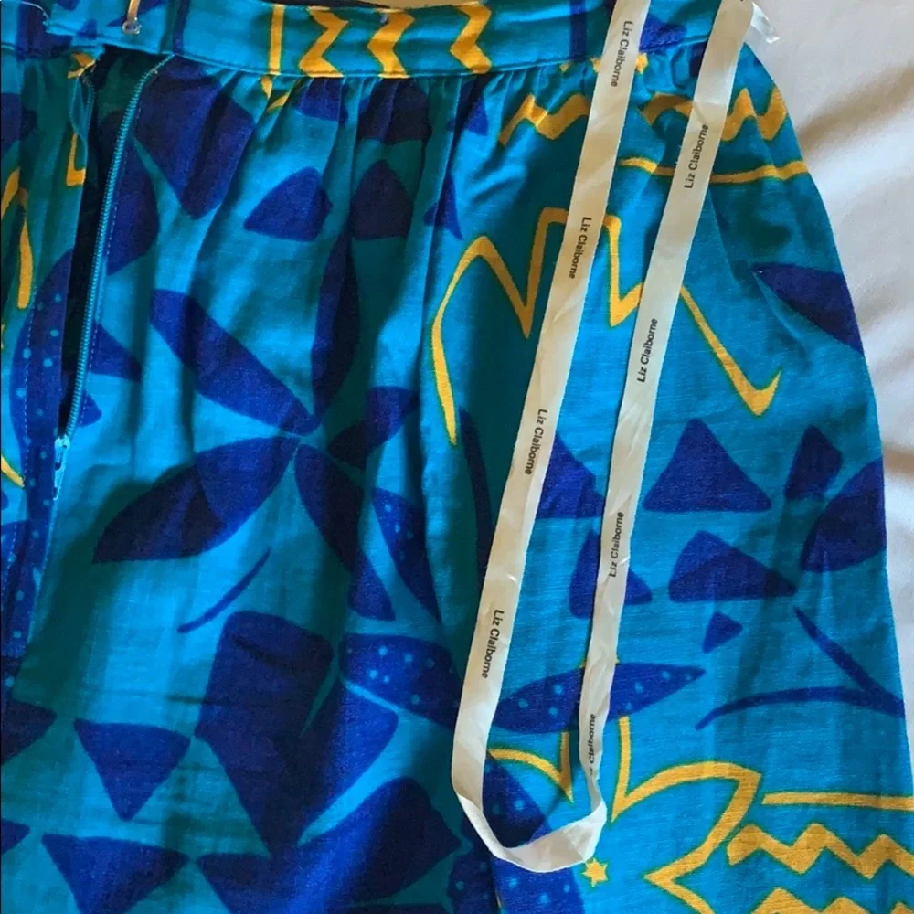 Liz Claiborne Vintage Skirt Caribbean Vibes Print - Picture 6 of 7